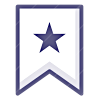 Flat Label B Star W icon